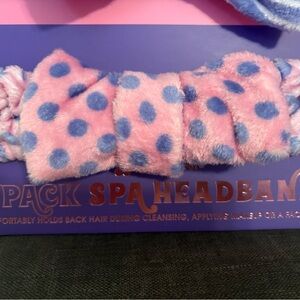 Pink and Blue Polka Dot Spa Headband